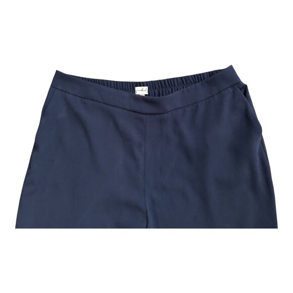 WONDERLY Womens Size XL Navy Blue Pull On Straight Leg Pants 27.5" Inseam - Picture 3 of 5